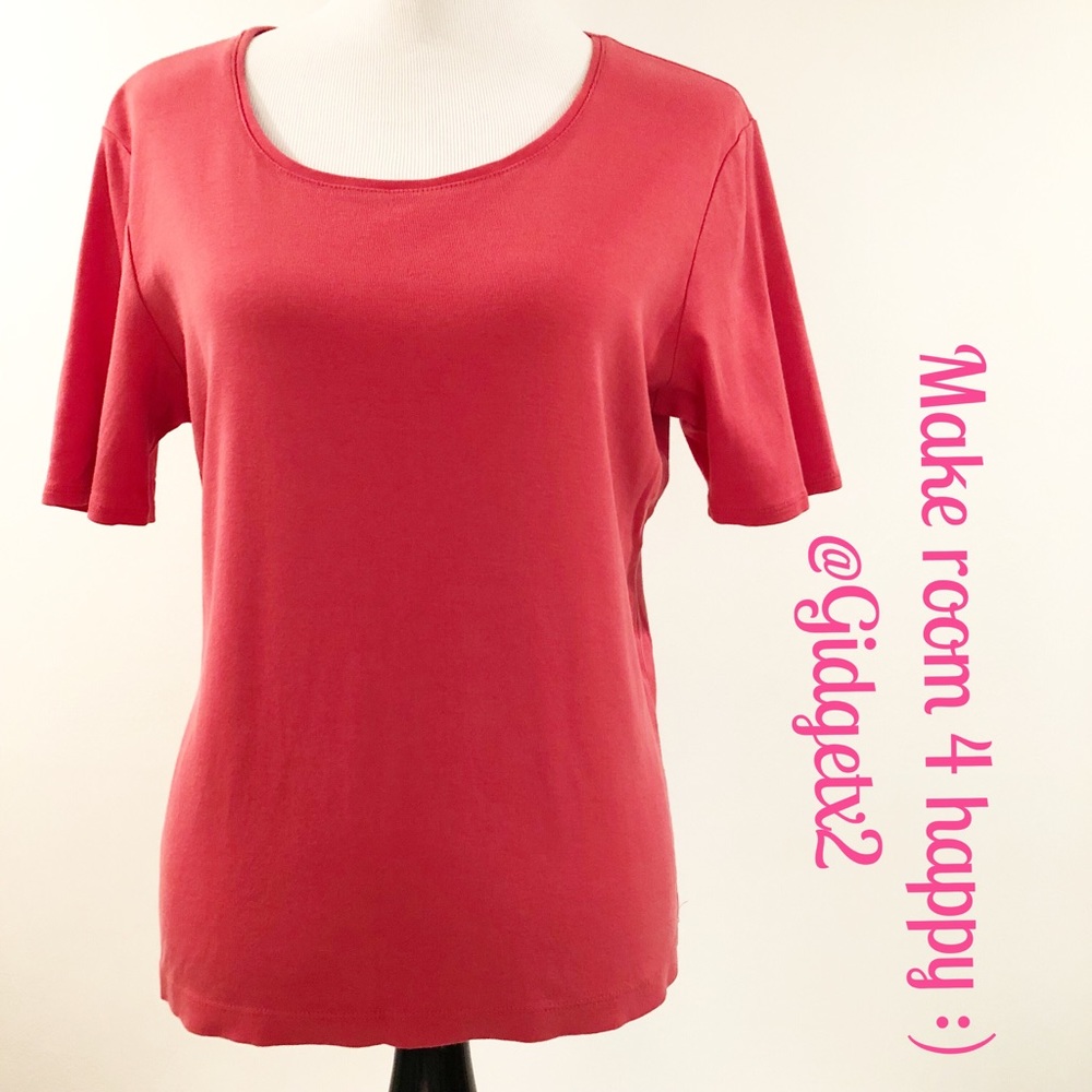 Chico’s salmon pink short sleeve tee Size 2
